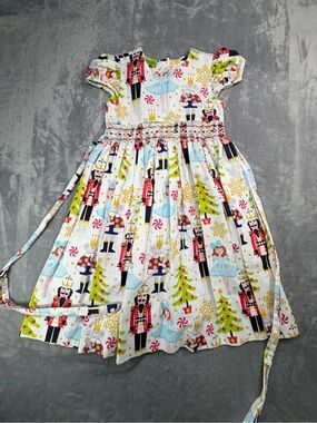 100 % Cotton Le Za Me Girls' Dress with Multicolor Print Party Fall Christmas 6x
